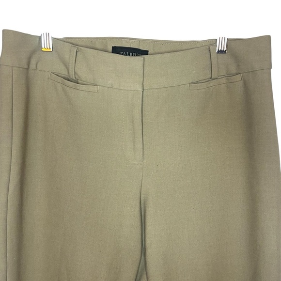 Talbots Curvy Straight Leg Pants Tan Camel Double Weave size 8 - Picture 4 of 12